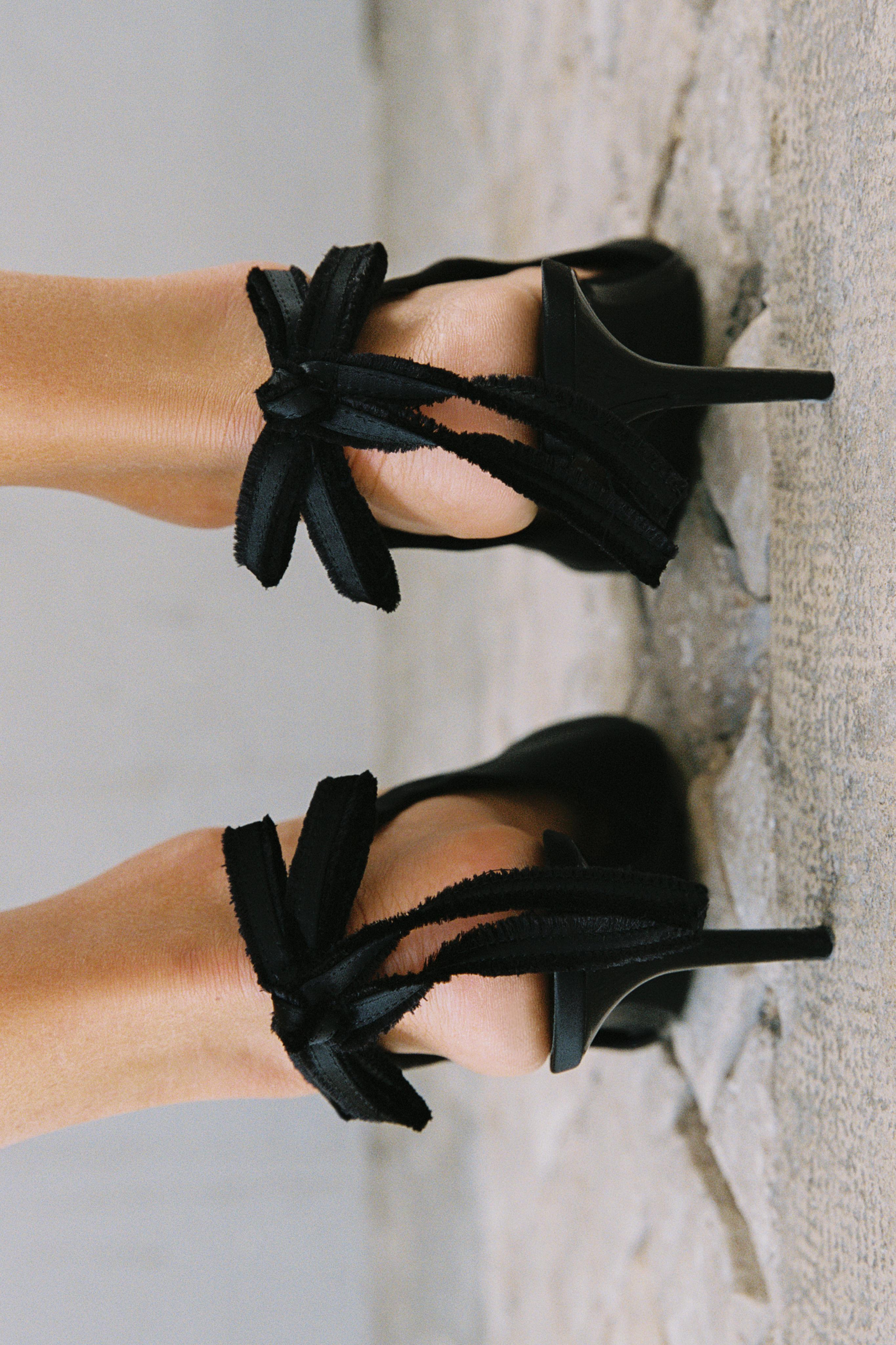 BOW SLINGBACK HEELS
